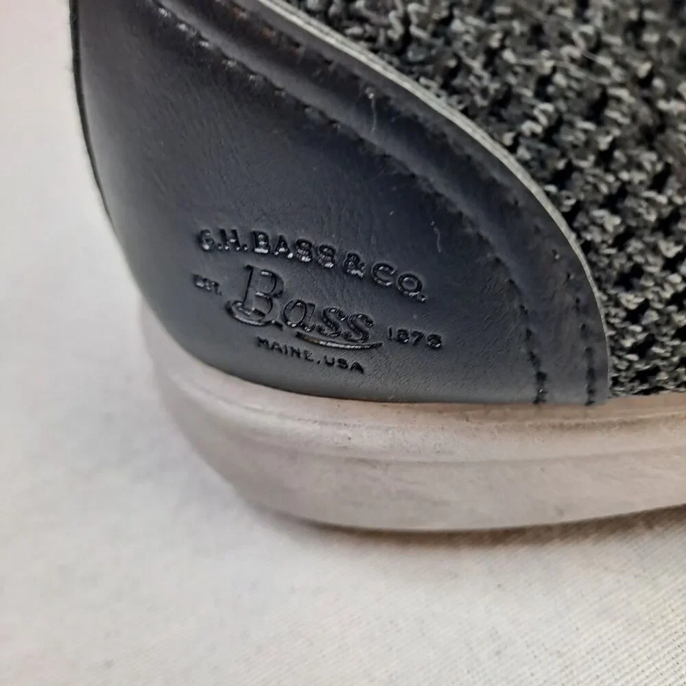 G.H. Bass & Co. Connor KT Oxford Mens Gray Black Casual Knit Shoes Size 10